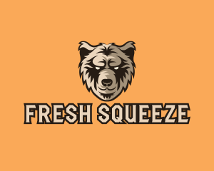 Wild Grizzly Bear logo design