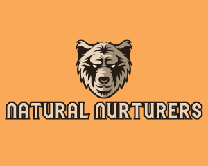 Wild Grizzly Bear logo design