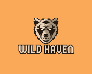 Wild Grizzly Bear logo design