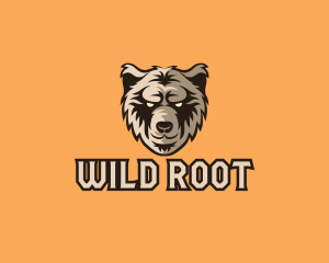 Wild Grizzly Bear logo design