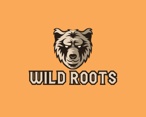 Wild Grizzly Bear logo design