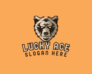 Wild Grizzly Bear logo design