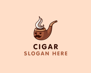 Pipe Tobacco Smoking logo design