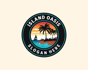 Tropical Beach Sailing logo design