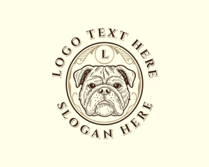 Bulldog Pet Animal logo