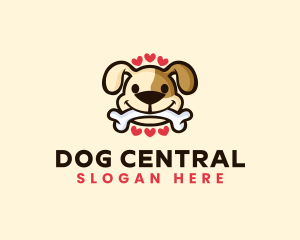 Puppy Dog Bone logo design