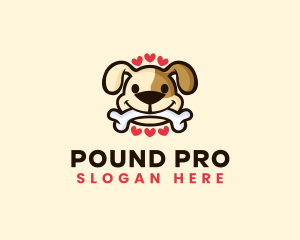 Puppy Dog Bone logo design