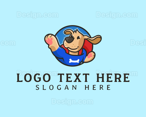 Dog Superhero Pet Logo