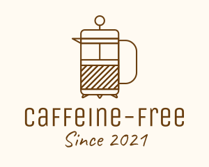 Minimalist French Press  logo design