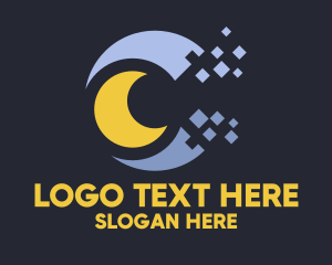 Graphics - Pixel Moon Dust logo design