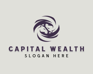 Horse Finance Investment logo design