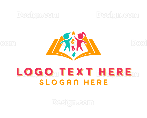 Educational Kindergarten Book Logo