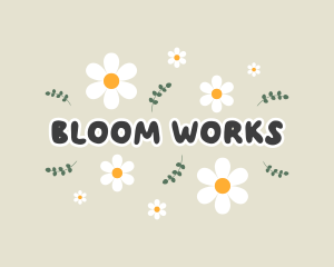 Cute Flower Petals logo design