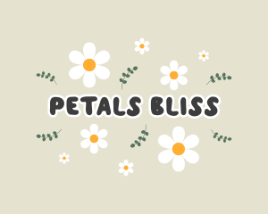 Cute Flower Petals logo design