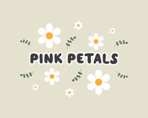 Cute Flower Petals logo design