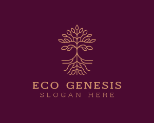 Eco Nature Tree logo design