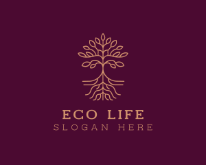 Eco Nature Tree logo design