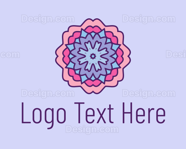 Flower Mosaic  Pattern Logo