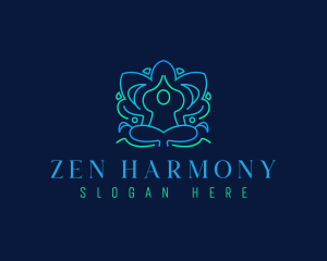 Yoga Meditation Zen logo design