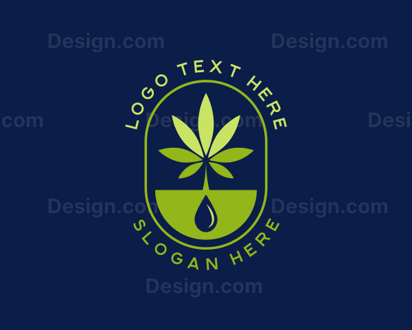 Marijuana Weed Sprout Logo