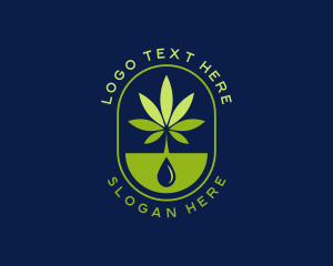 Marijuana Weed Sprout logo