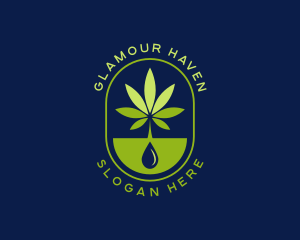 Marijuana Weed Sprout logo