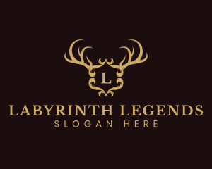 Deer Horn Crest logo design