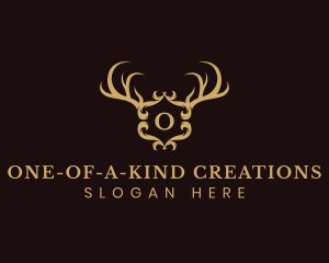 Deer Horn Crest logo design