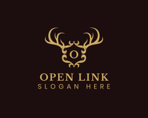 Deer Horn Crest logo design