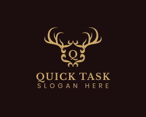 Deer Horn Crest logo design