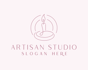 Scented Candle Spa logo design