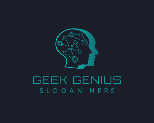 Genius Technology Mind logo design