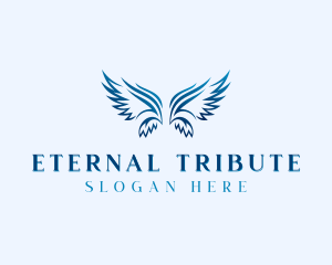 Angel Wings Memorial logo design