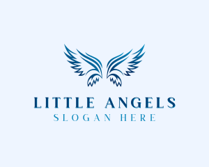 Angel Wings Memorial logo design