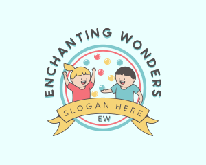 Kids Party Celebration logo design