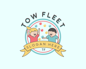 Kids Party Celebration logo design