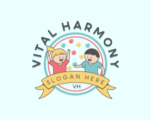 Kids Party Celebration logo design