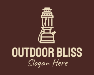 Outdoor Travel Oil Lamp logo design