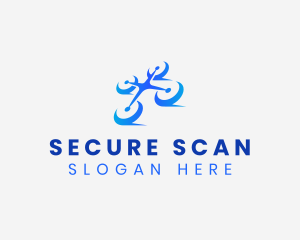 Flying Security Drone logo design