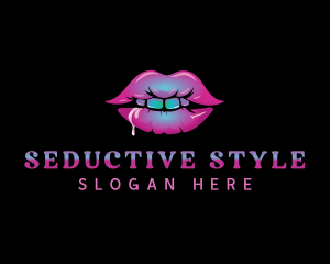 Sexy Seductive Lips logo design