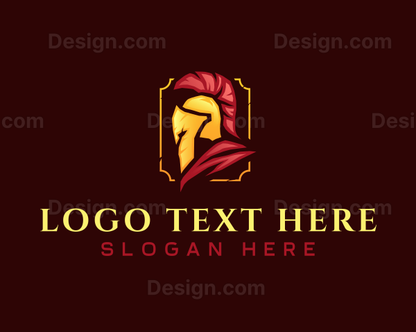 Medieval Spartan Helmet Logo