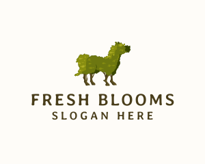 Horse Topiary Plant logo design