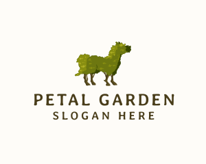 Horse Topiary Plant logo design