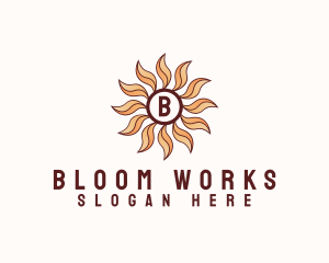 Morning Bloom Sun logo design