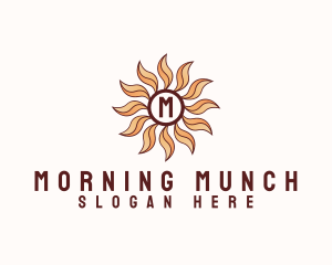 Morning Bloom Sun logo design