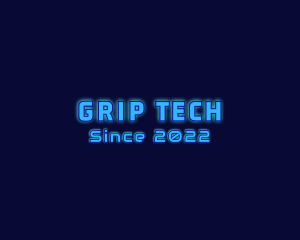 Digital Cyber Tech Glow logo design