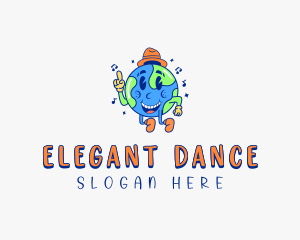 Dancing Planet Earth logo design