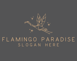 Wild Flamingo Bird logo design