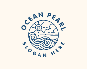 Ocean Waves Vacation logo design