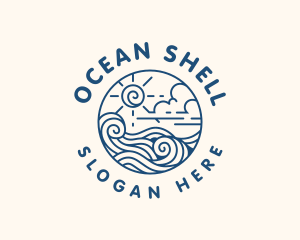 Ocean Waves Vacation logo design